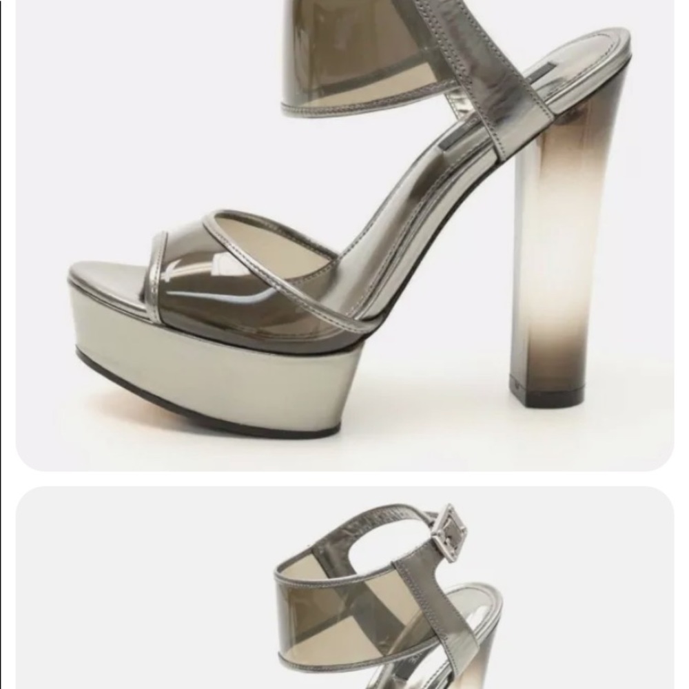 Size 10 metallic platform heels Rachel Zoe